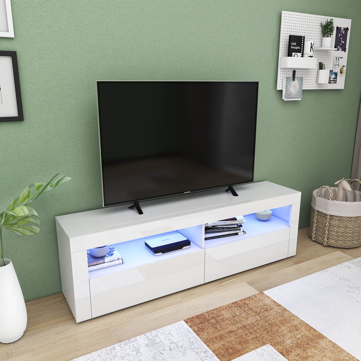 Tasman' 160Cm RGB LED TV Stand Cabinet Entertainment Unit