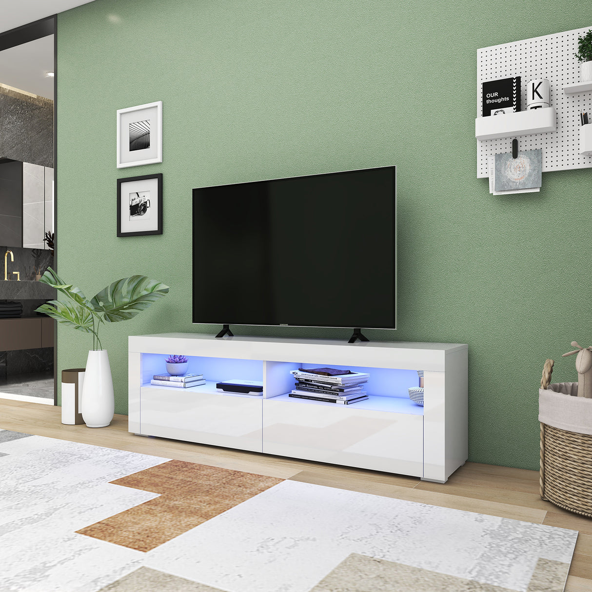 Tasman' 160Cm RGB LED TV Stand Cabinet Entertainment Unit