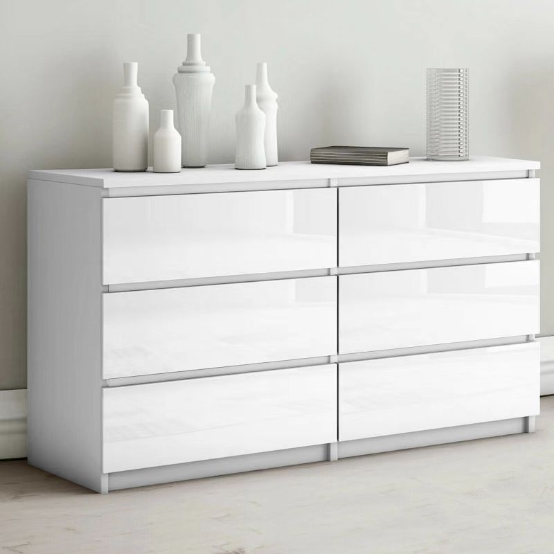 ''Monaco' White Chest of 6 drawers