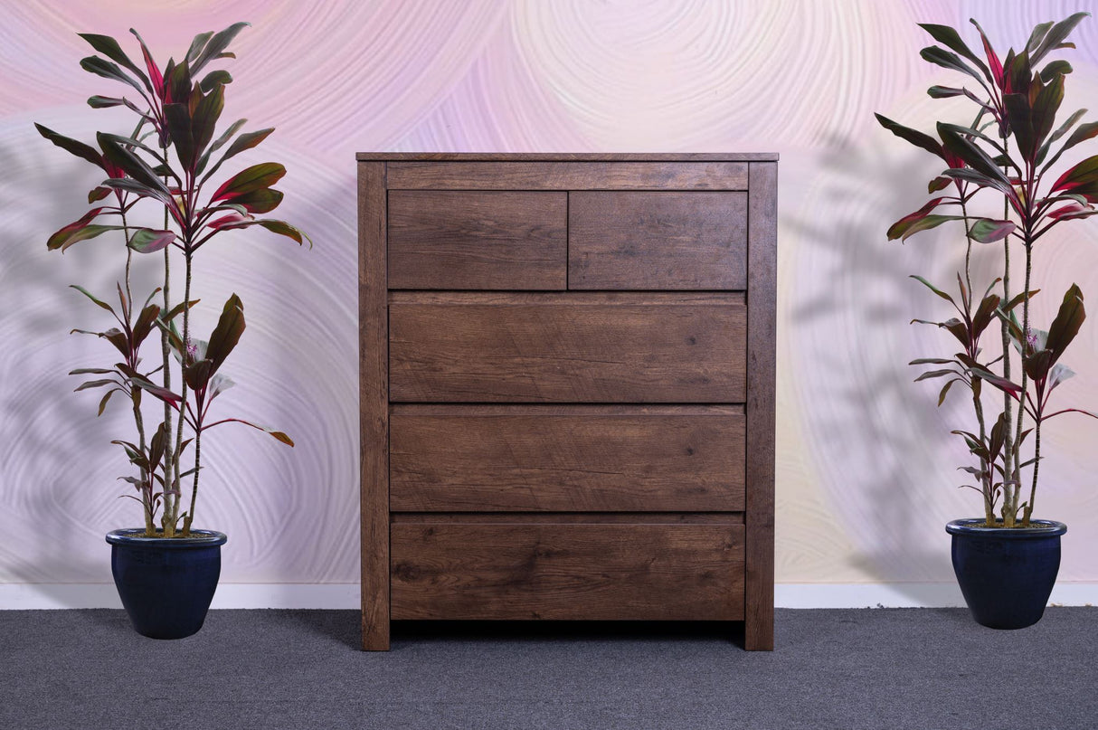 'Byron' Dark Oak Tall Boy