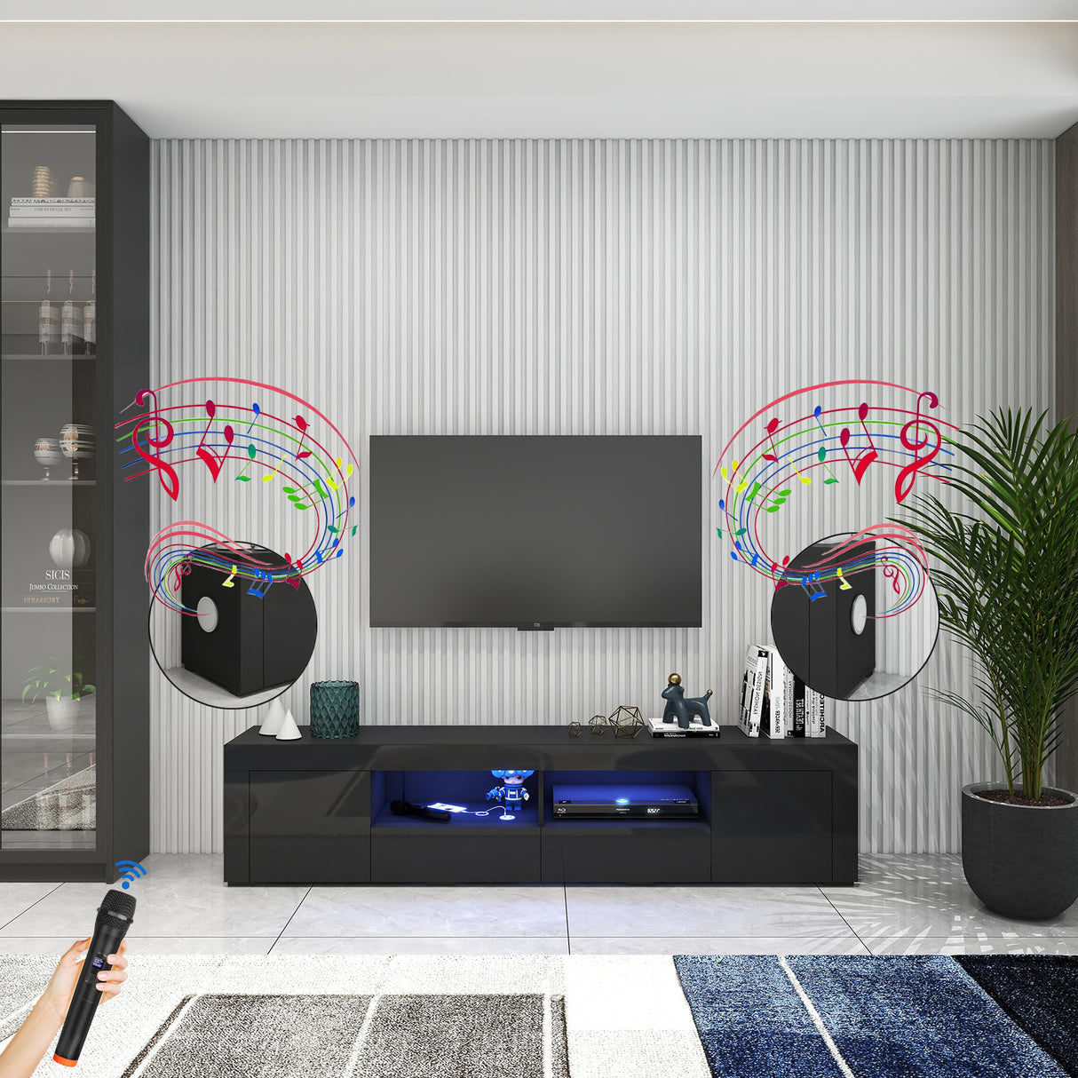 Nikki Smart TV Unit Black
