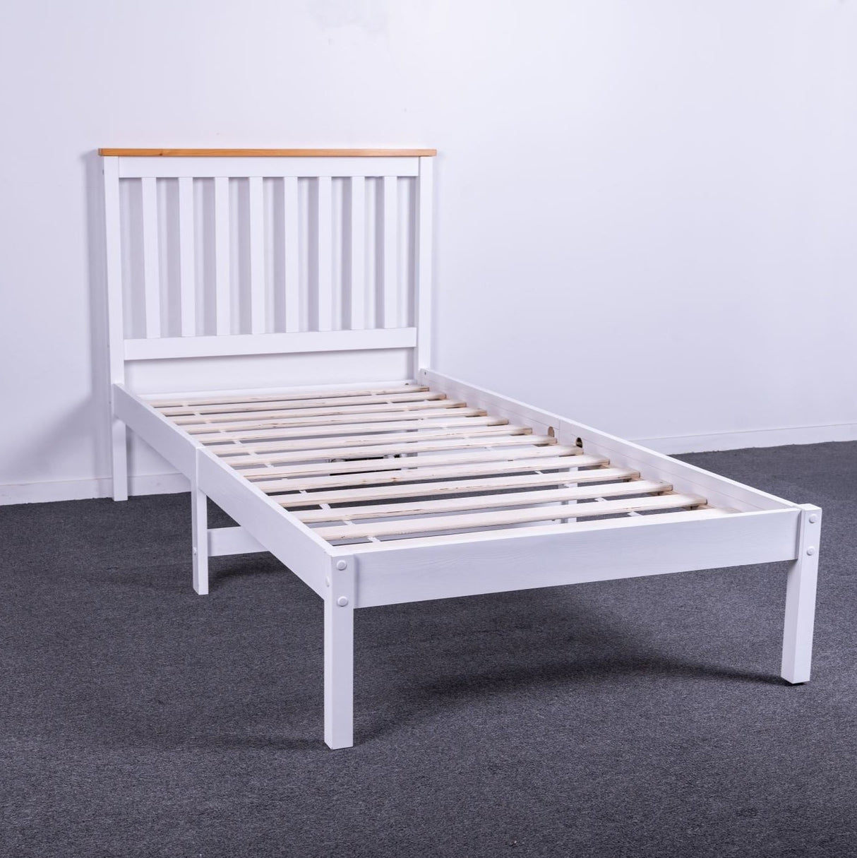 Hayes Solid Pine Bed Frame King Single