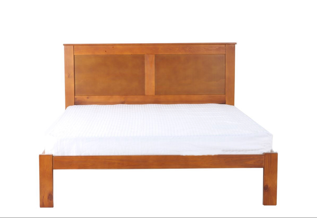 'Metro' Solid Pine Bed Frame Honey King Single