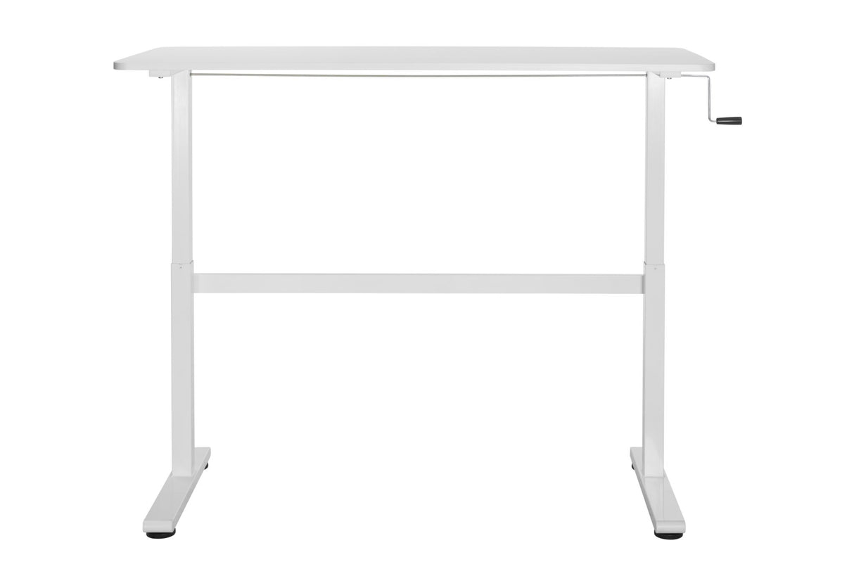 Ergomax Manual Sit Stand Computer Desk White
