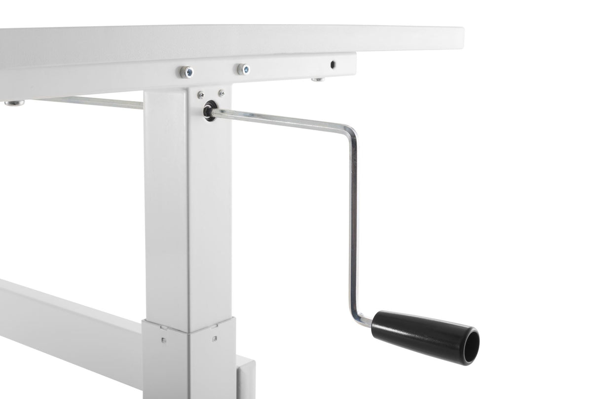 Ergomax Manual Sit Stand Computer Desk White
