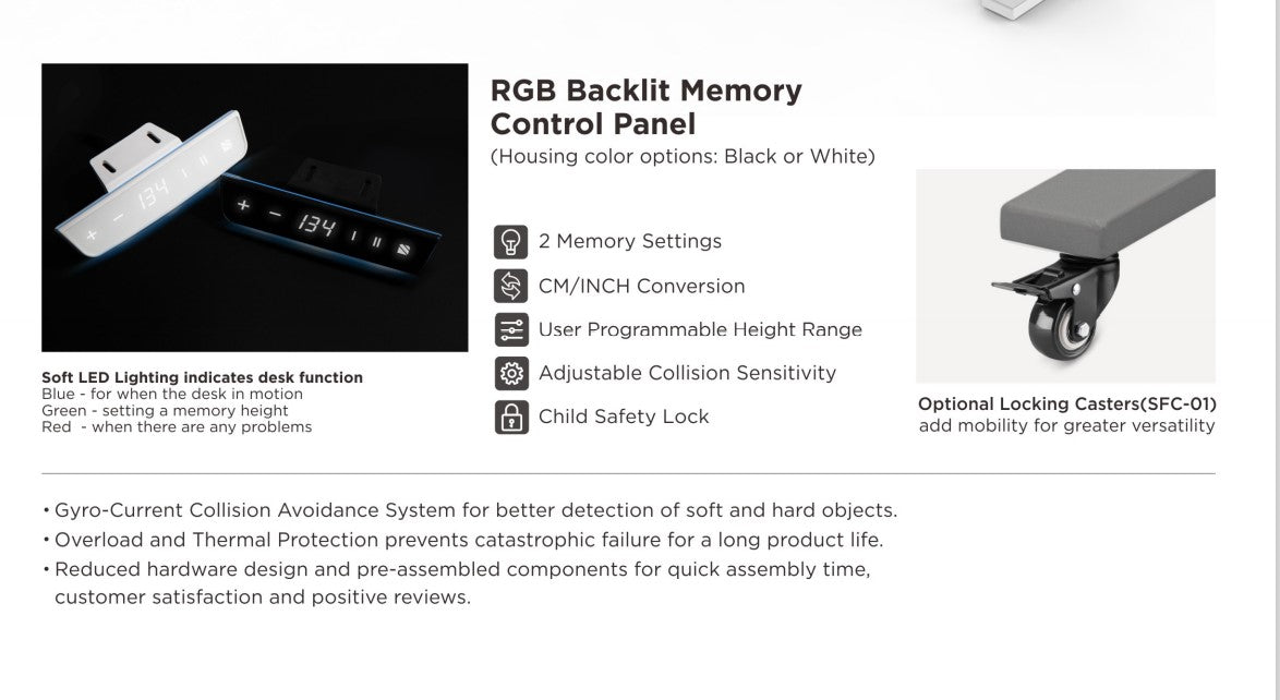 Ergomax Dual-Motor Electric Sit Stand Desk