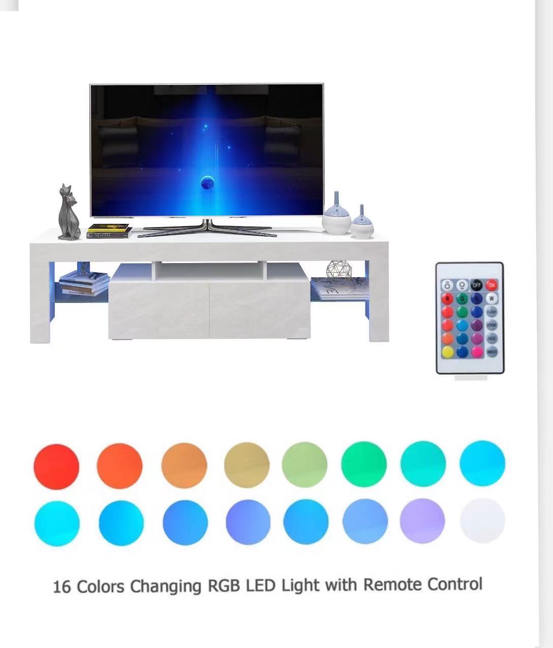 Norway' 130Cm RGB LED TV Stand Cabinet Entertainment Unit