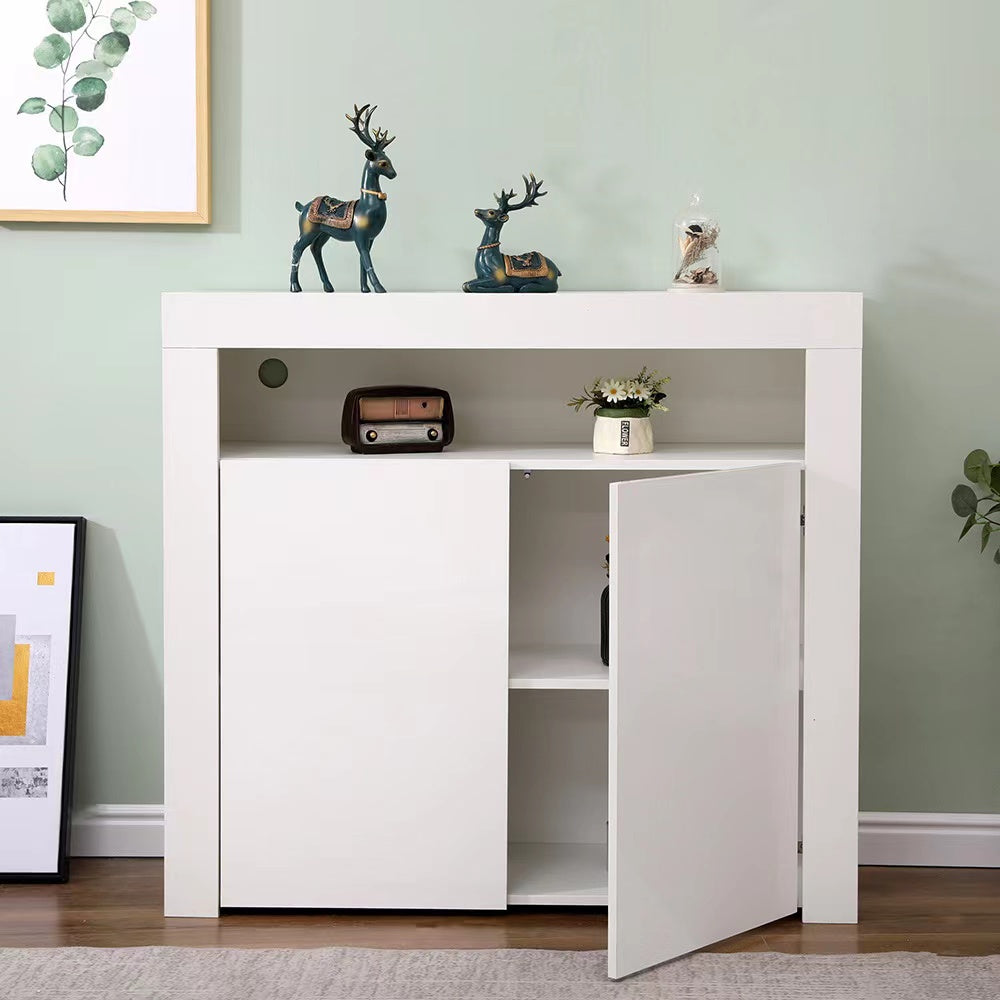 Panana' 2-door Side Cabinet with LED light (7colors)