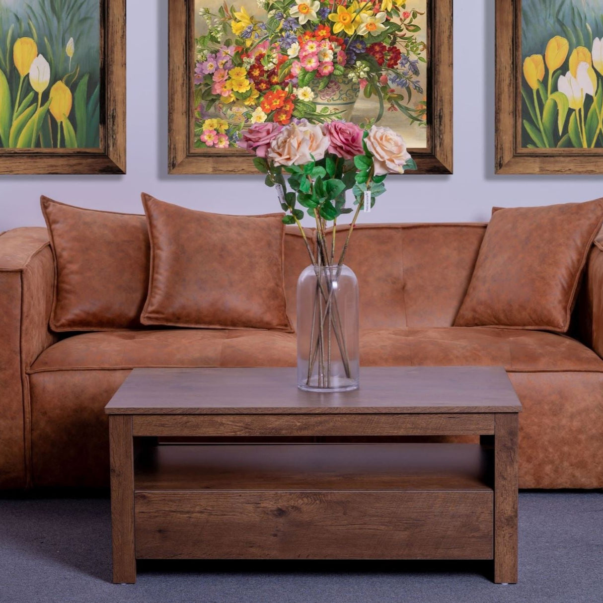 'Sintra' Walnut Coffee Table with Two Drawers