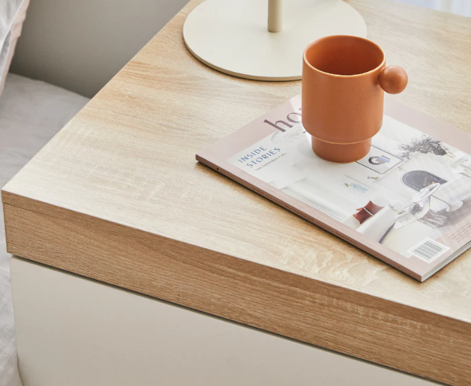 PERMAX Bedside Table with Two Drawers