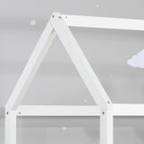 Hannigan'  White Kid Bed Frame (100% Solid Pine)