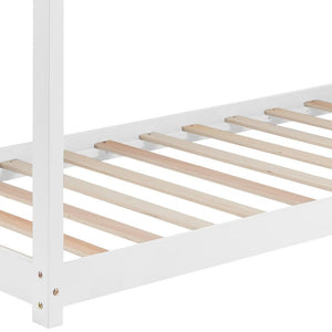 Hannigan'  White Kid Bed Frame (100% Solid Pine)