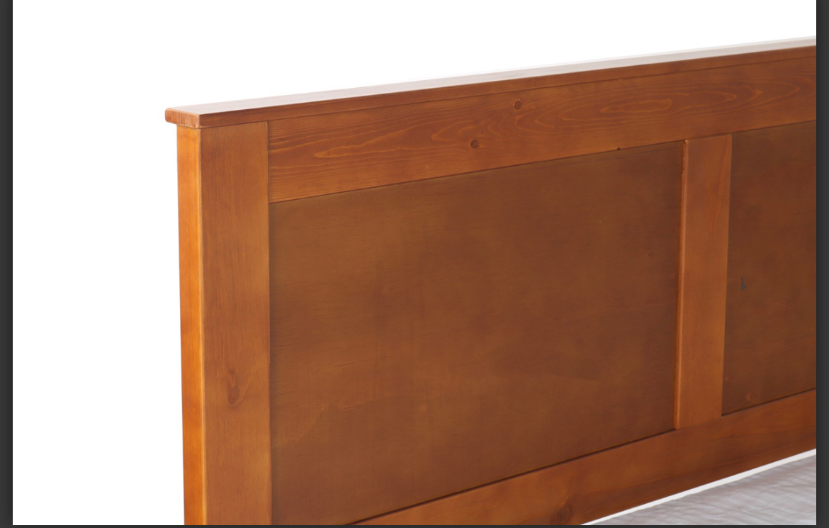 'Metro' Solid Pine Bed Frame Honey Single