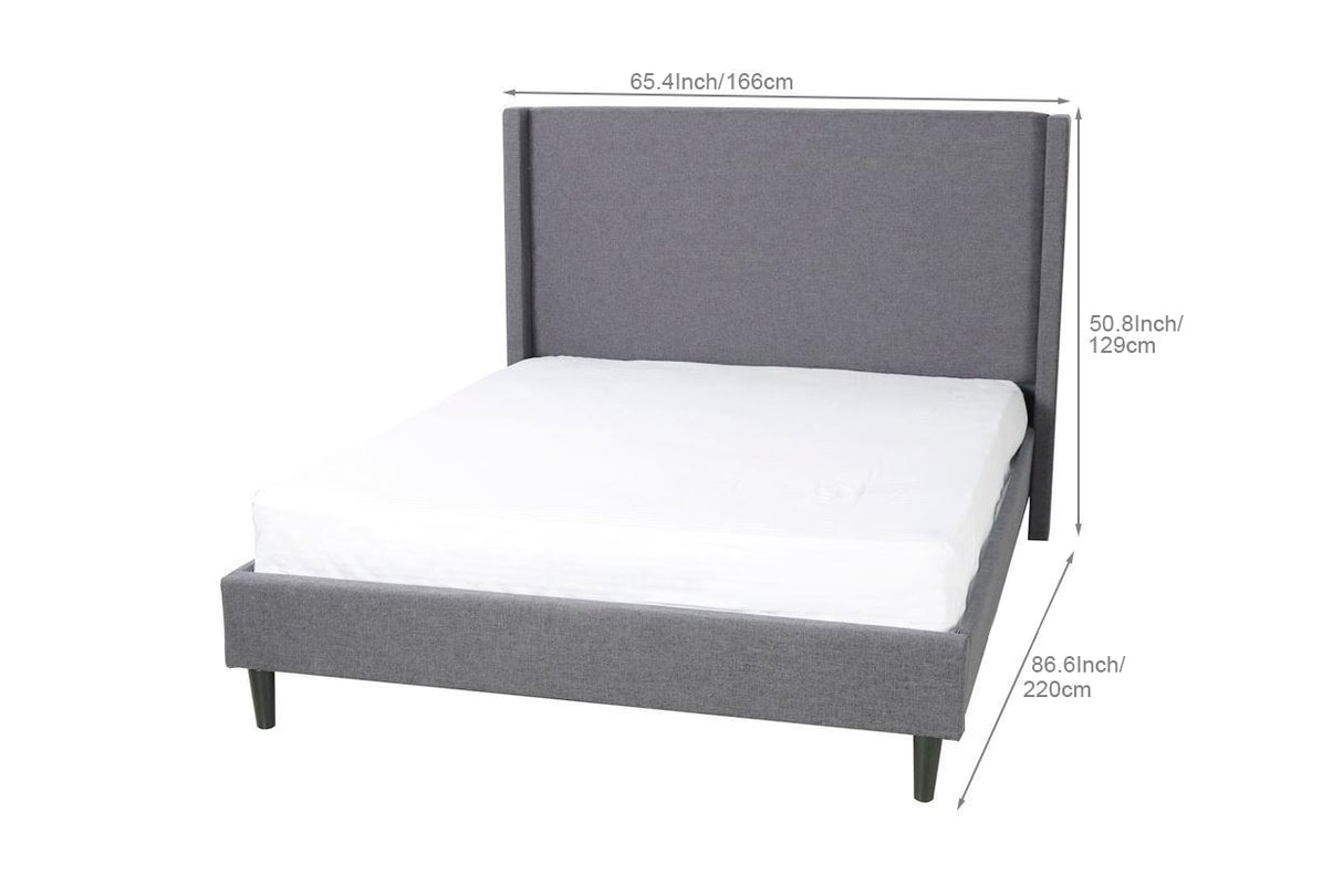 Oriana Bed frame Grey Double Size