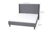 Oriana Bed frame Grey Double Size