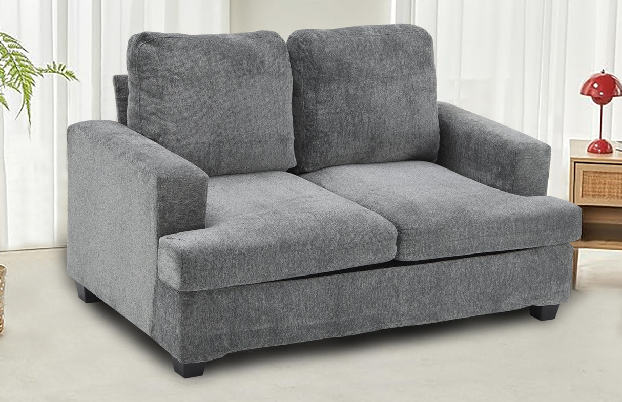 Chenille Dark Grey 2 Seater Sofa