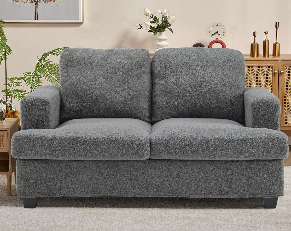 Chenille Grey 2 Seater Sofa