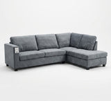 Ganley Modular GREY Right Chaise Lounge Suite