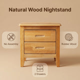 Honey Wood Bedside Table