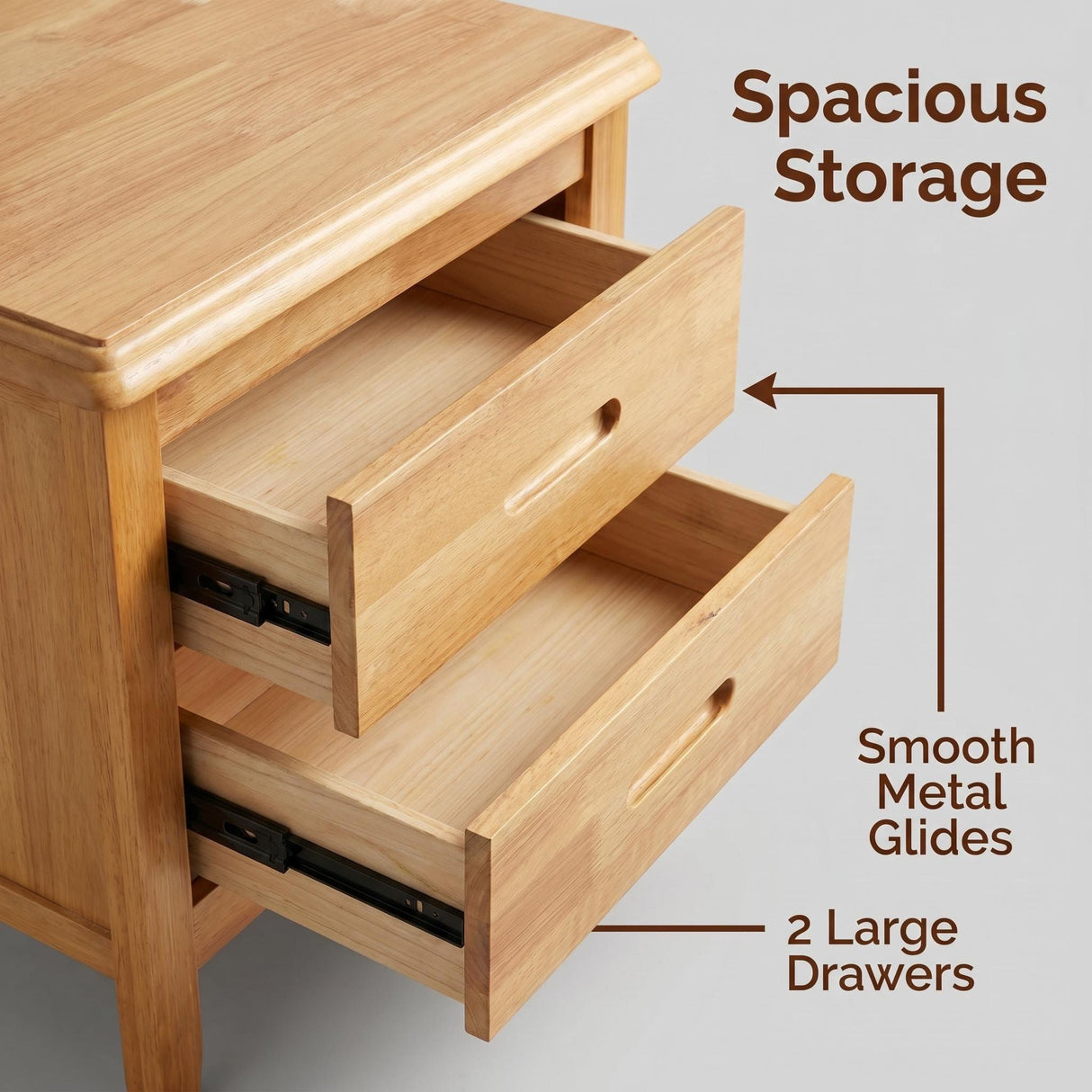 Honey Wood Bedside Table