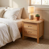 Honey Wood Bedside Table