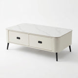 Modern Sintered Stone Coffee Table with Storage