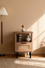 Timid Oak Bedside Table