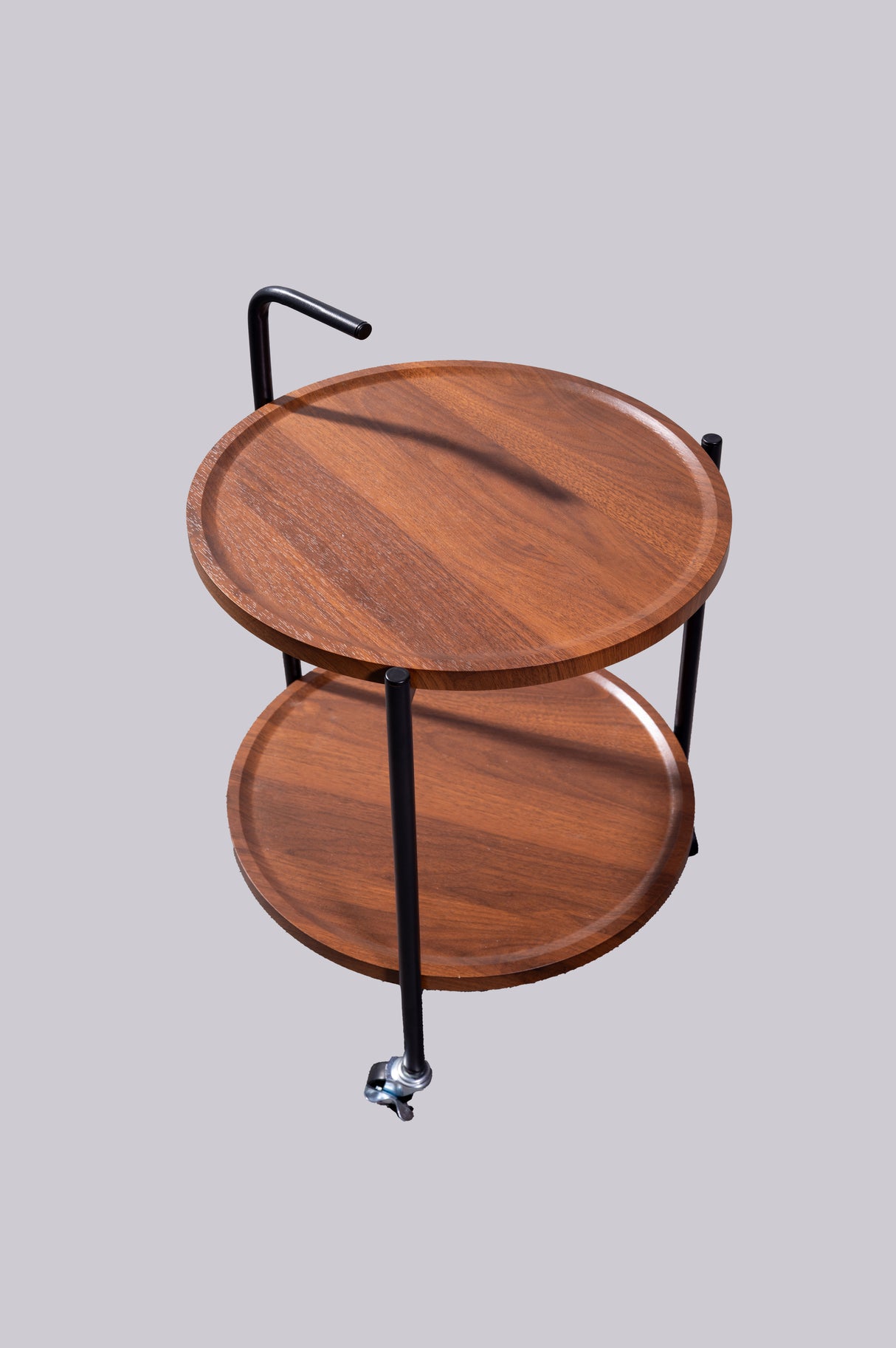 Two-Tier Wooden Mobile Cart