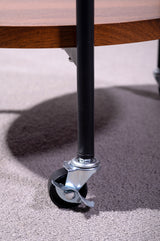 Two-Tier Wooden Mobile Cart