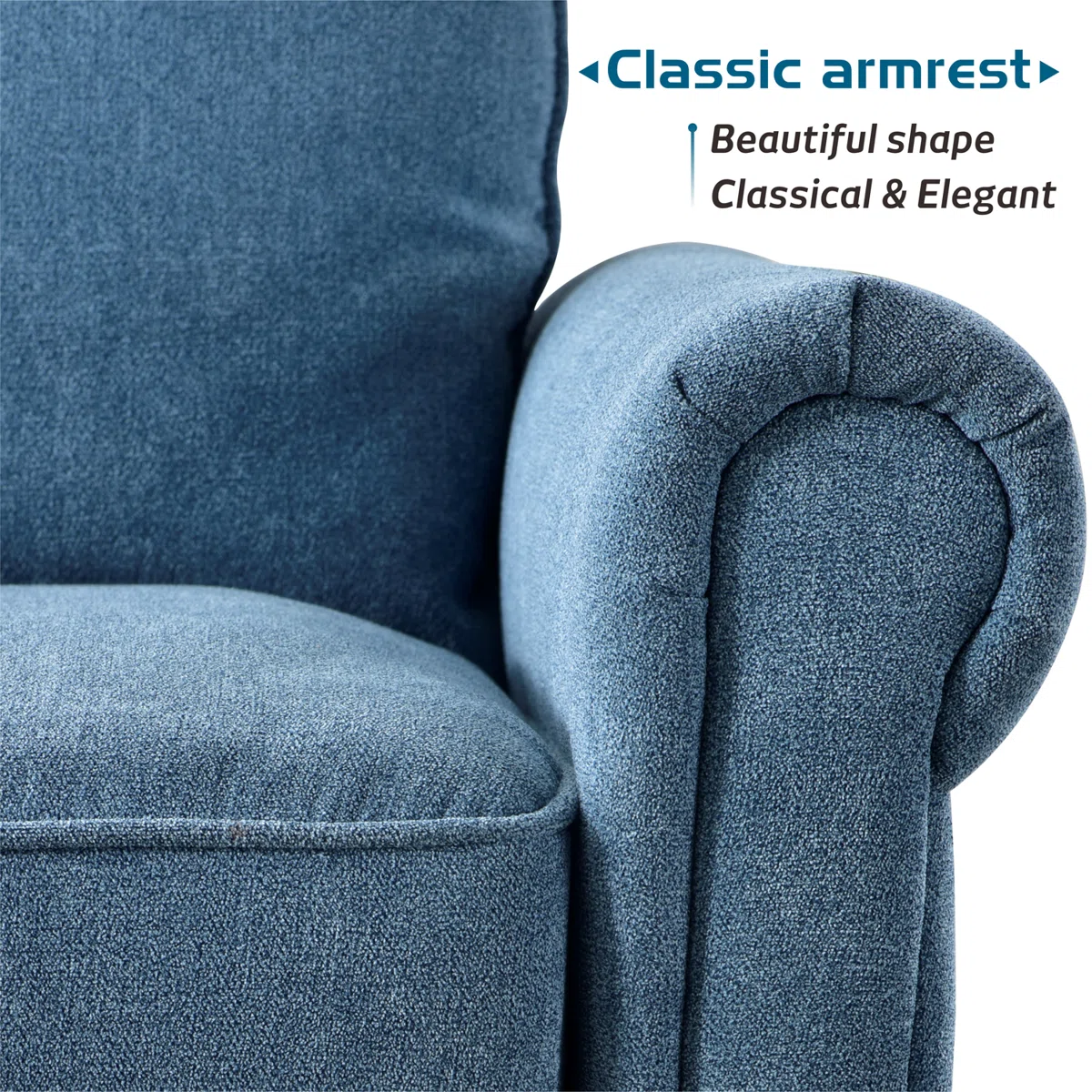 Karina 3 Seater Blue Sofa
