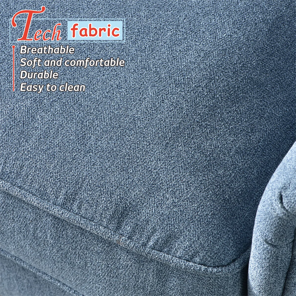 Karina 3 Seater Blue Sofa