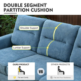 Solar 3 Seater Blue Sofa