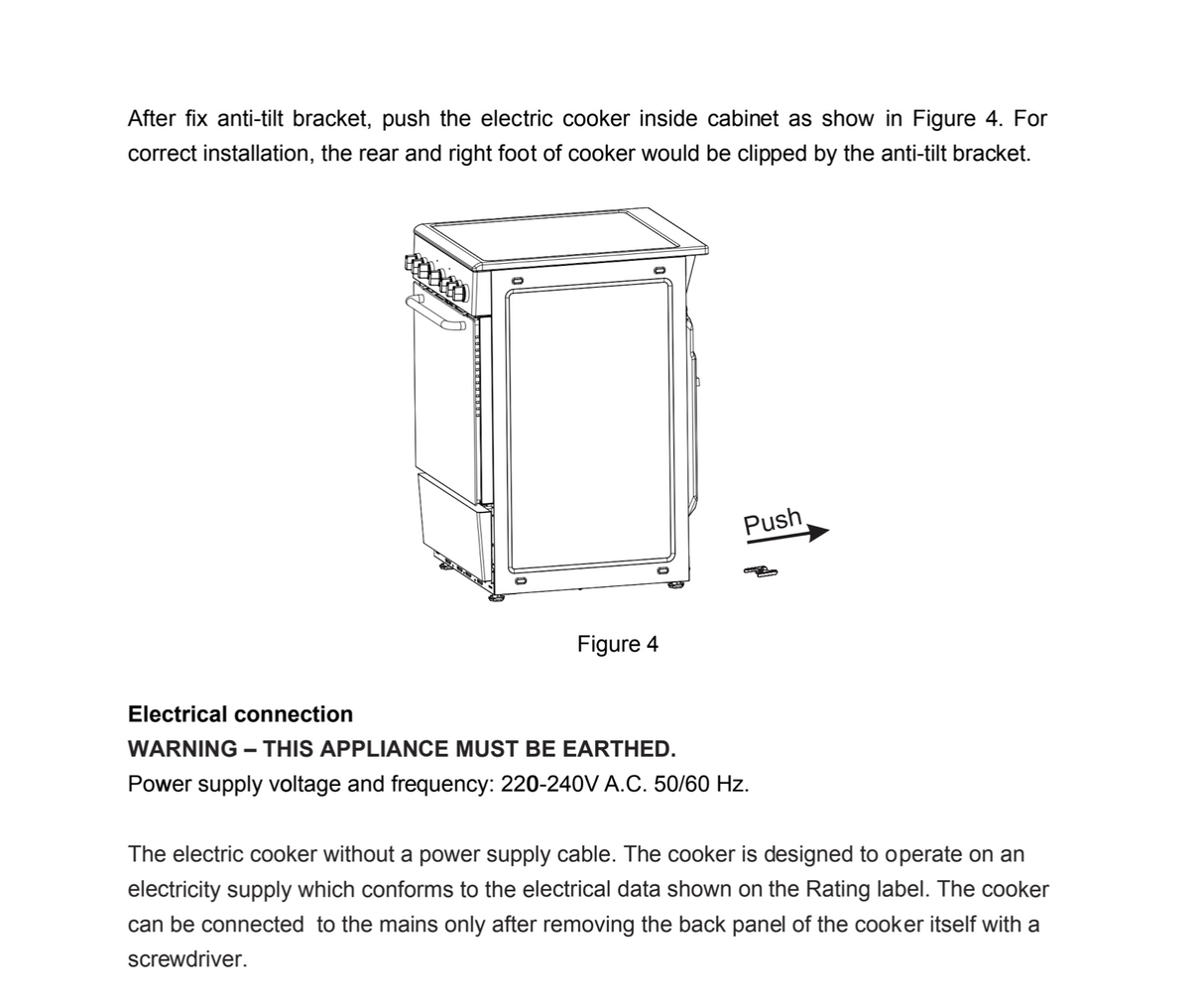 Midea 24DME4R109 Free standing Ceramic cooker/Over Stainless Steel