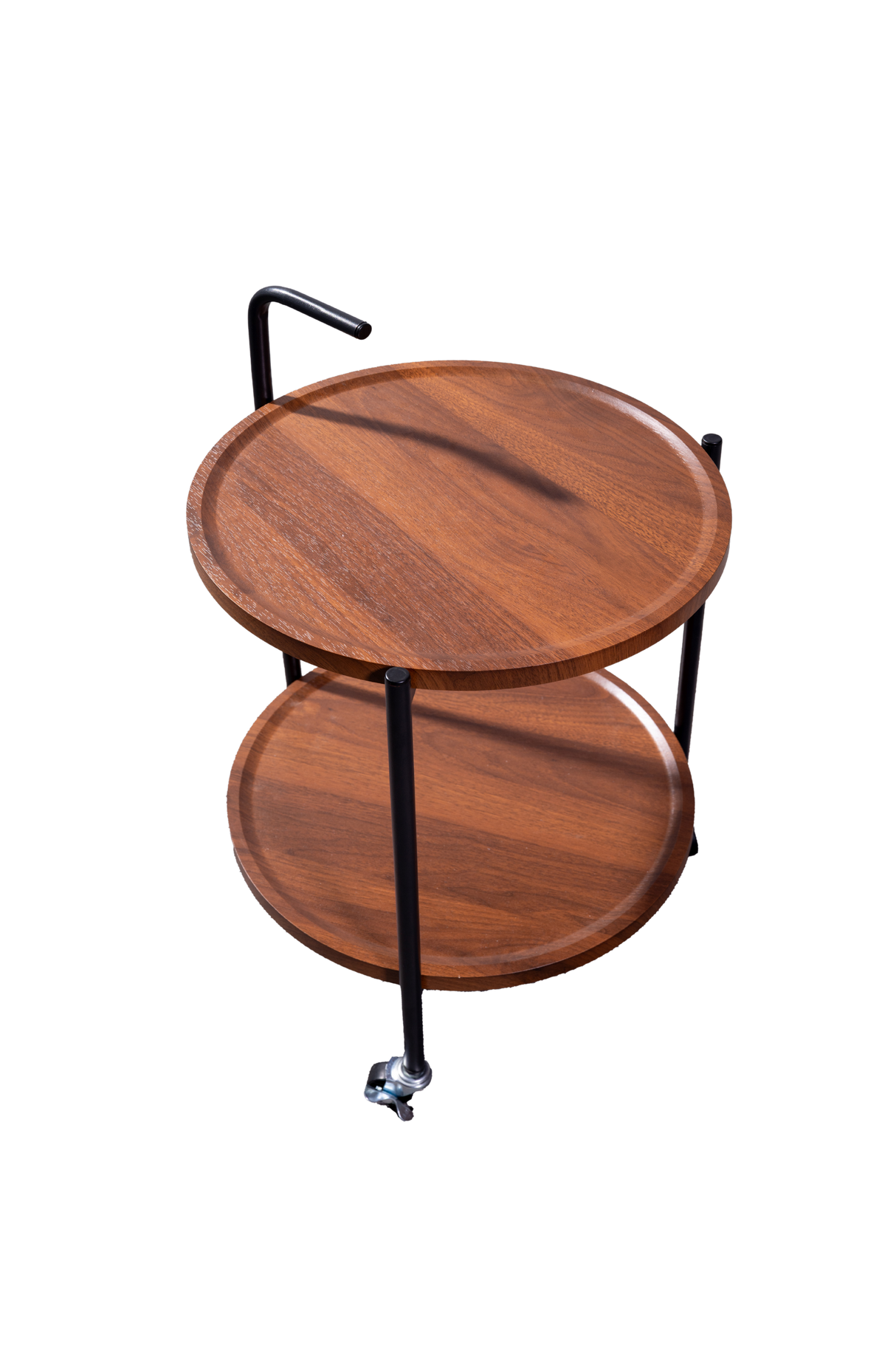 Two-Tier Wooden Mobile Cart
