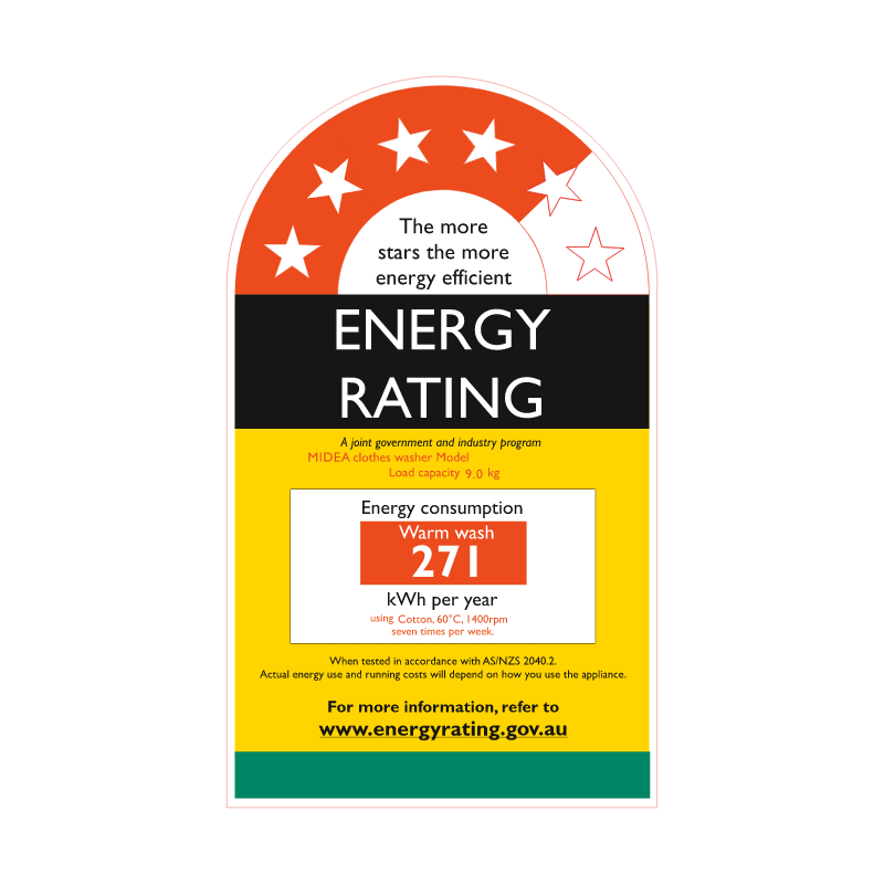 Midea 9KG Steam Wash Front Load Washing Machine with Wi-Fi - Titanium Colour