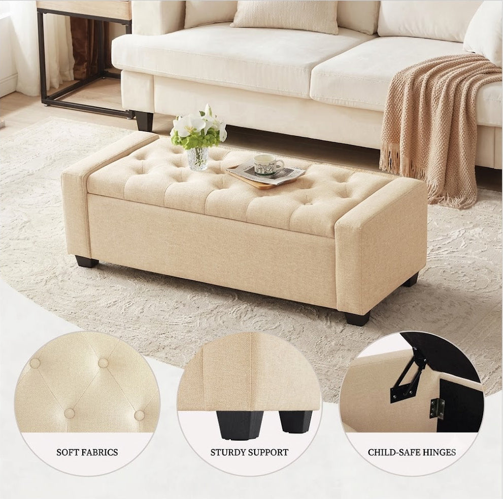 Warren Ottoman Beige