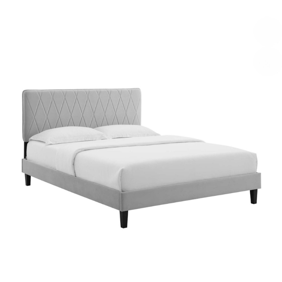 Palma Bed Frame Light Grey Double