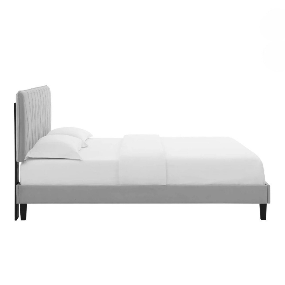 Palma Bed Frame Light Grey Double