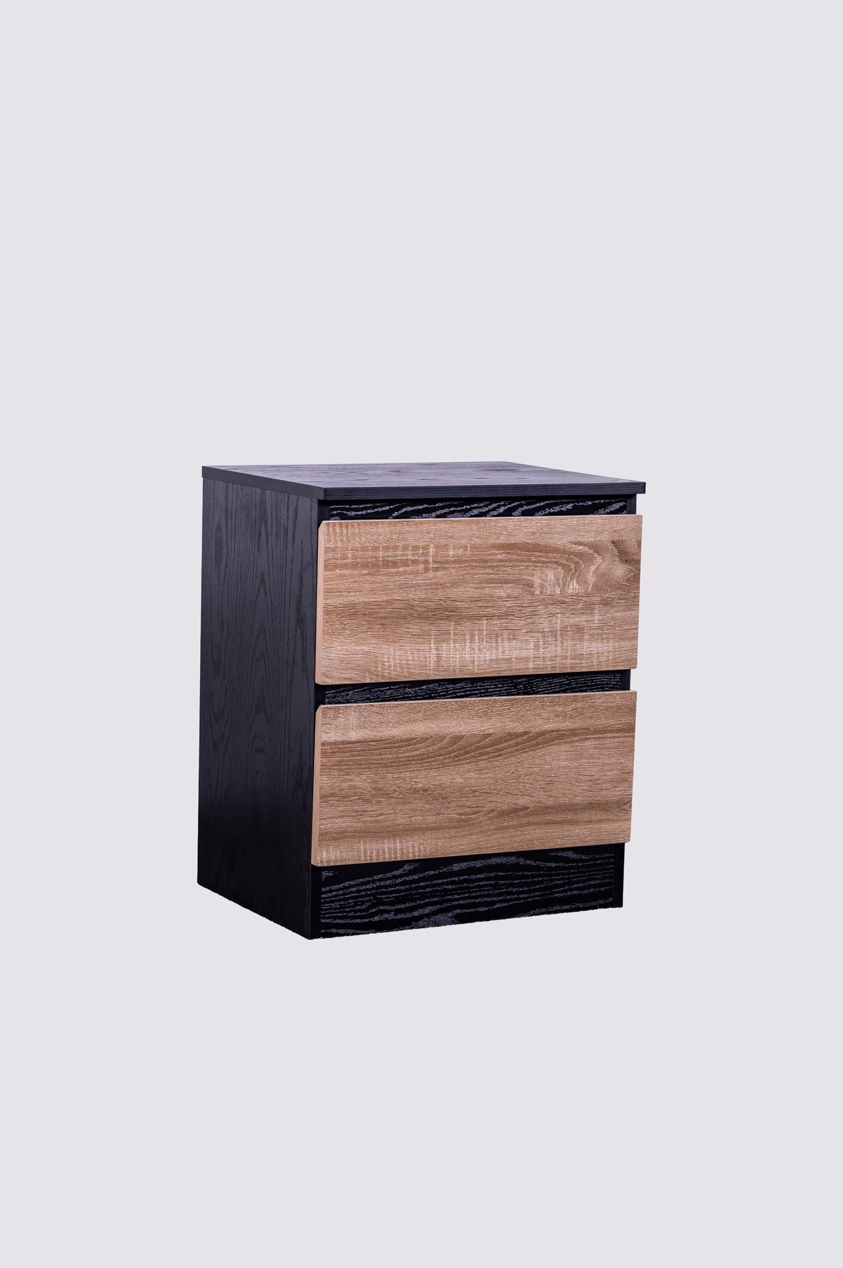 Woodsy Bedside Table Black + Oak