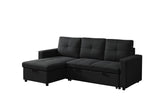 Haven Reversible Pullout Sofa bed Black Velvet, Factory Second – Minor Cosmetic Imperfection