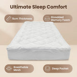 Shredded Memory Foam Topper Queen