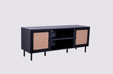 Oslo Entertainment Unit Black with Oak Doors