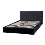 Pilkington Fabric Bed Frame with massive storage Black Velvet Queen