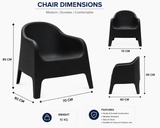 Bass Outdoor Occasional Chair Black (New SKU)