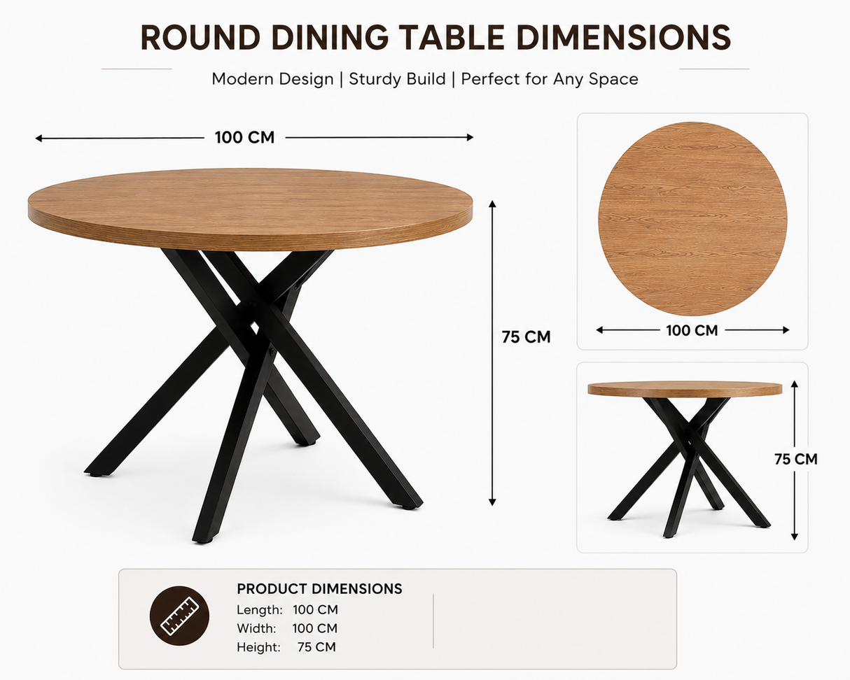 Fraser Round Dining Table Wood