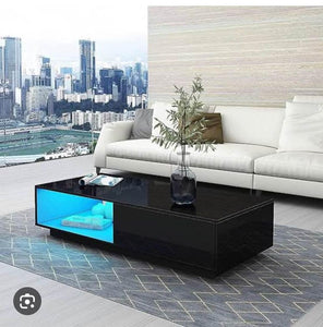 'Romote' Black Gloss Coffee table with RGB LED Lighting