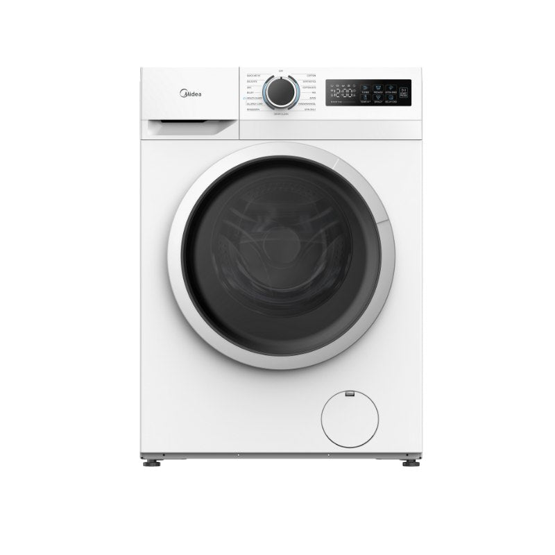Midea White Laundry Combo - 8KG Wash Front Load Washing Machine + 8kg Heat Pump Dryer