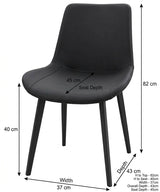 Sienna Dining Chair - Black