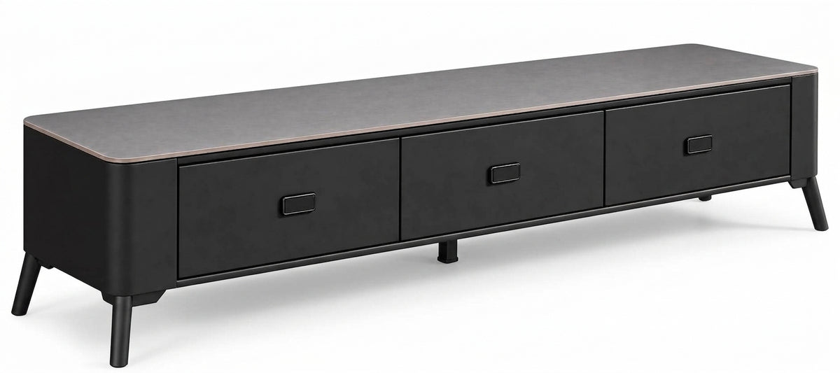Luxe Sintered Stone TV Entertainment Unit - Black