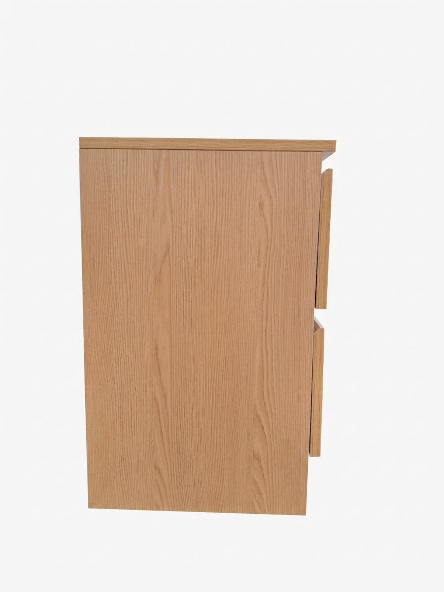 Element 2-Drawer Oak Bedside Table